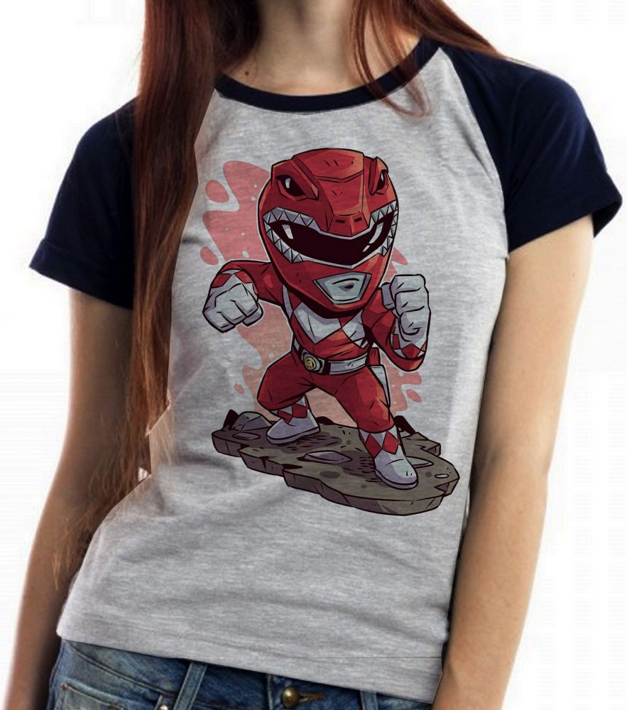 Baby Look Blusa Feminina ou Camiseta Unissex Power Ranger