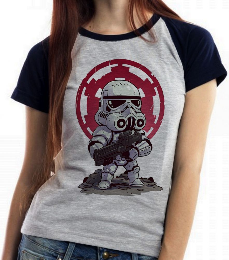Baby look blusa feminina ou Camiseta unissex Stormtrooper Star Wars