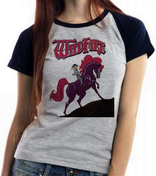Baby Look Blusa Feminina ou Camiseta Unissex Feminina Cavalo de Fogo Princesa Sarah