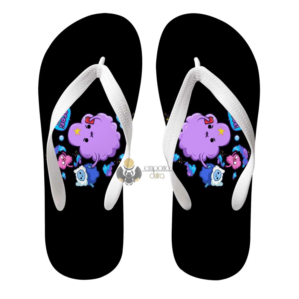 Chinelo adulto ou infantil Princesa Caroço Finn Jake oh my glob
