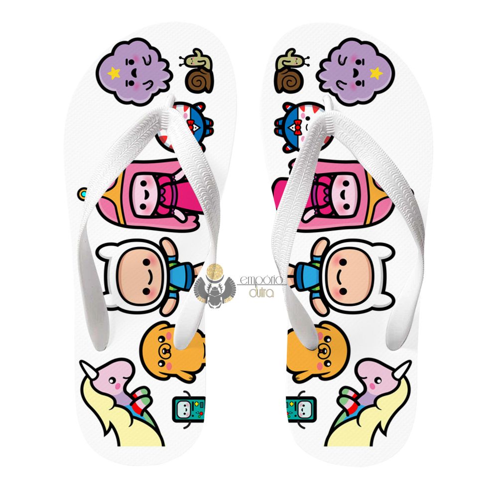 Chinelo adulto ou infantil hora da aventura personagens turma