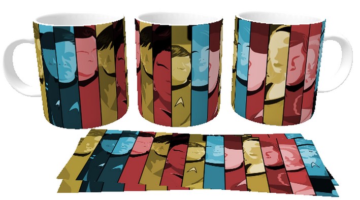 Caneca plástico copo polimero Star Trek desenho antigo
