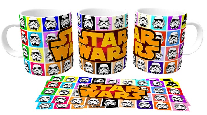 Caneca plástico copo polimero Star Wars