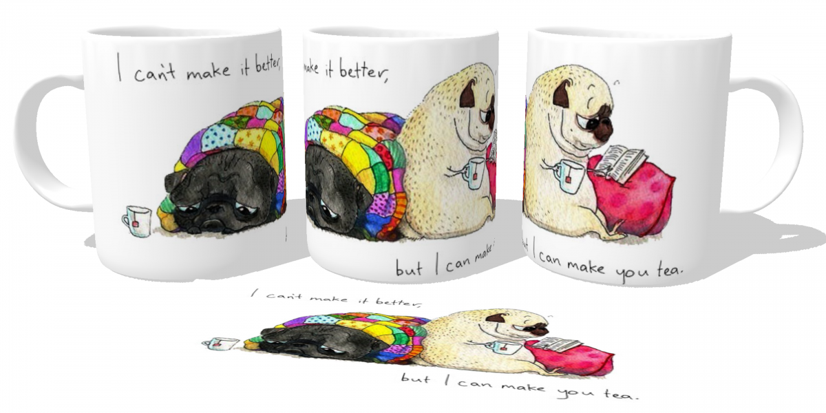 Caneca plástico copo polimero I cant make pugs