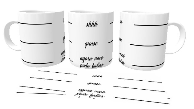 Caneca plástico copo polimero Café agora você pode falar