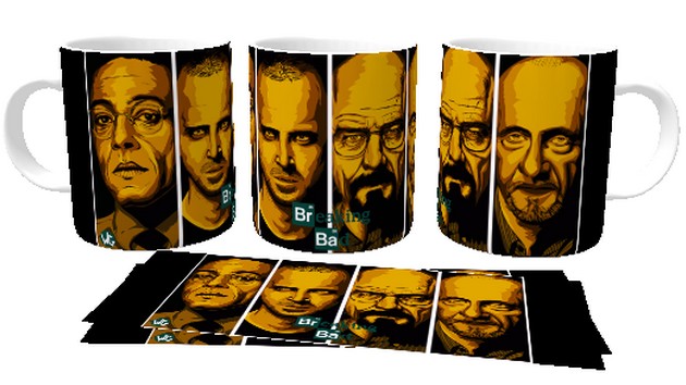 Caneca plástico copo polimero Breaking Bad