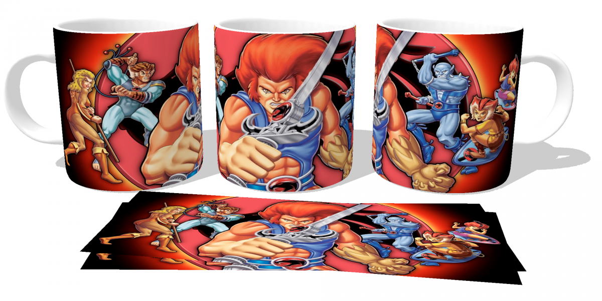 Caneca plástico copo polimero  Thundercats grupo