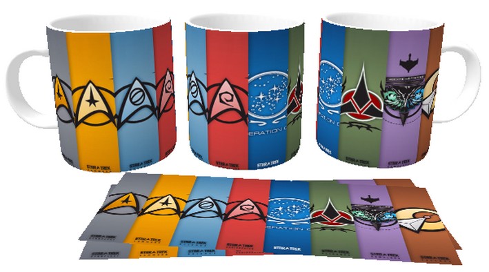Caneca plástico copo polimero  Star Trek agrupamentos