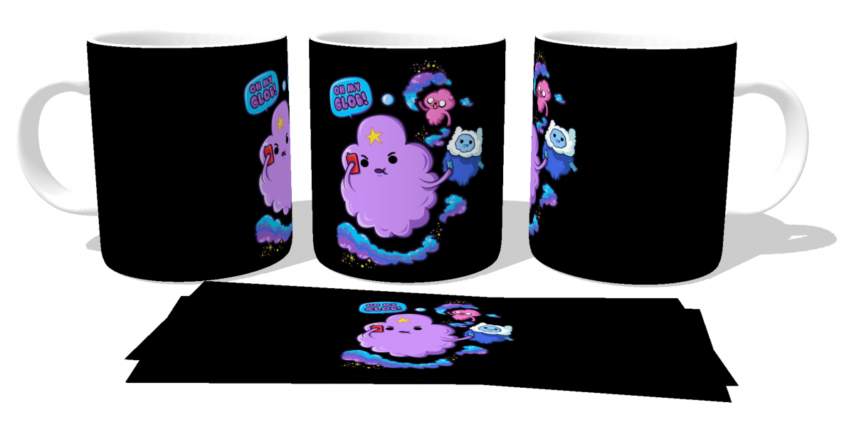 Caneca plástico copo polimero  Princesa Caroço Finn Jake