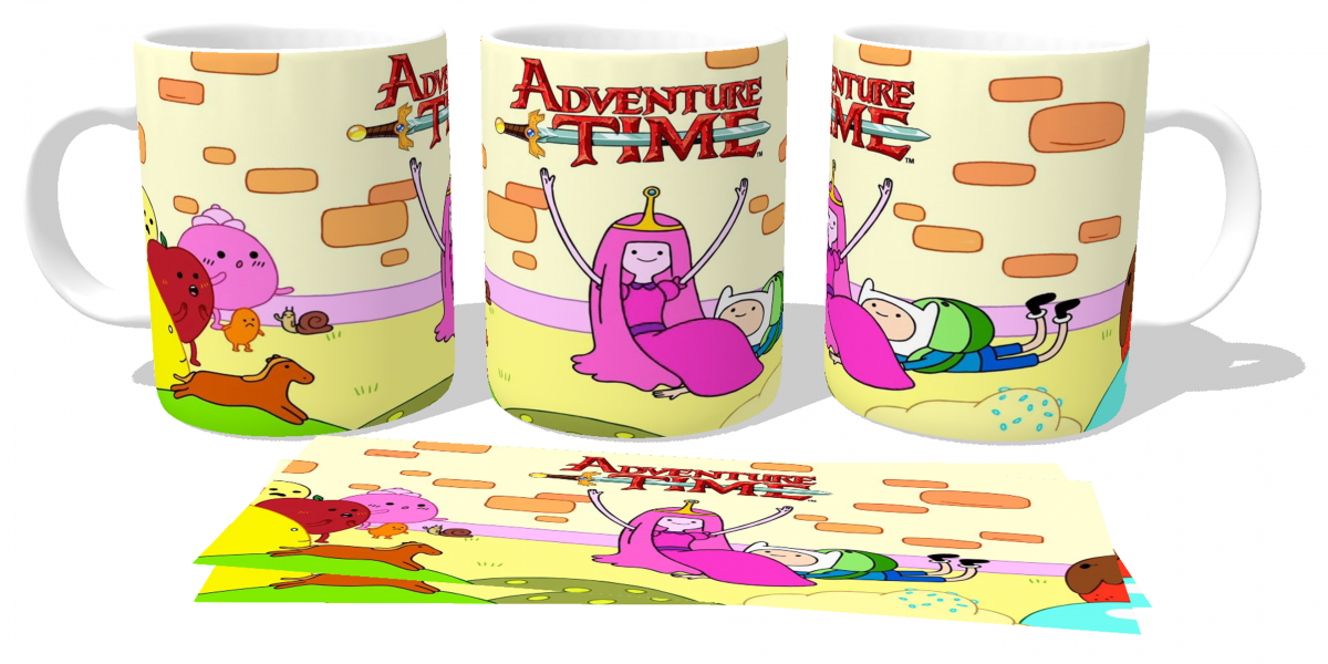Caneca plástico copo polimero  Princesa Jujuba e Finn
