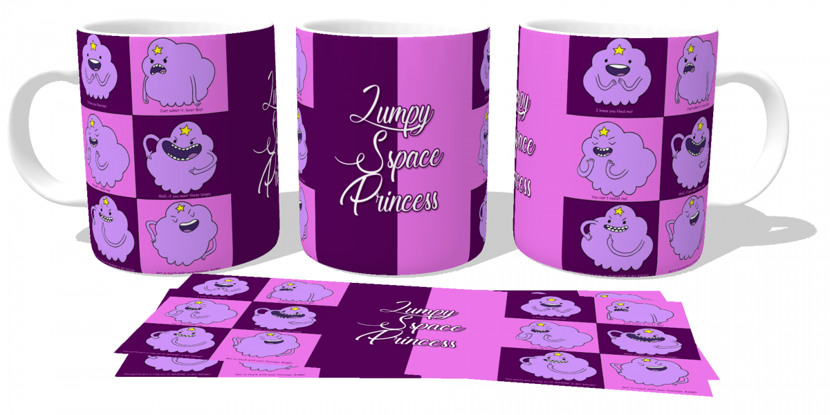 Caneca plástico copo polimero  Lumpy space Princess Caroço
