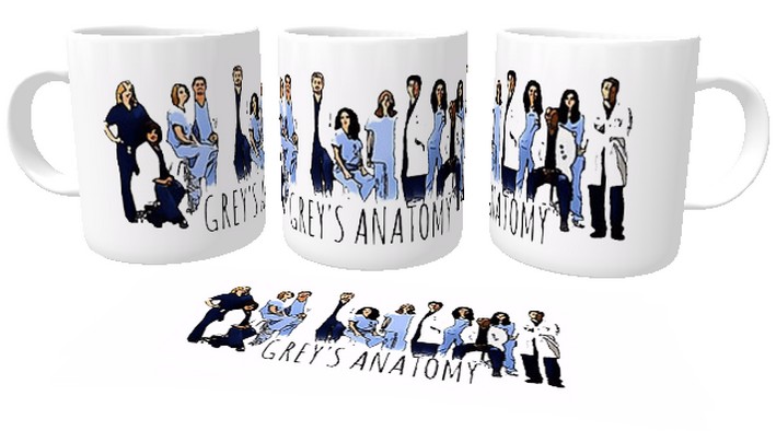 Caneca plástico copo polimero  Grey's Anatomy all guys