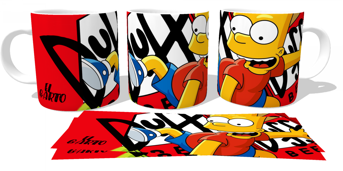 Caneca plástico copo polimero  Bart Cerveja Duff