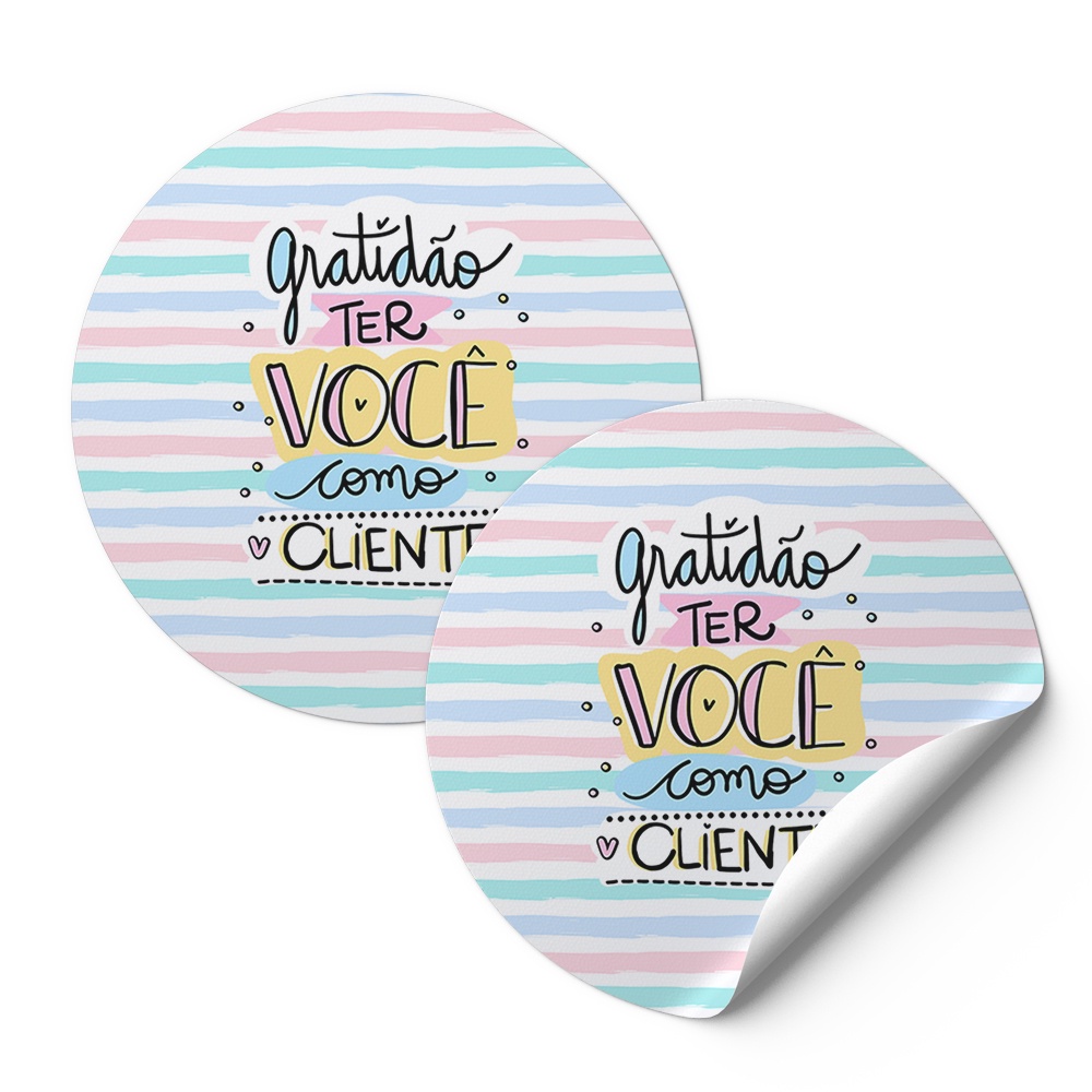 24 Adesivo Rotulos Gratidão Ter Você Como Listrado Azul Rosa Verde