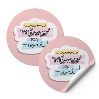 Adesivos Rotulos Um Mimo Pra Você Rosa Salmão em Oferta na Shopee