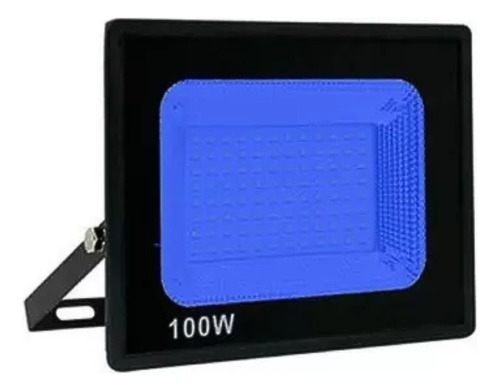 Refletor 100w Bivolt 110v 220v Led Construção Moderno Azul Fachada