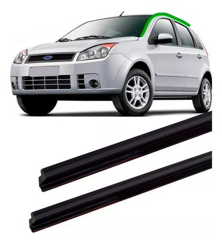 Par Borrachão Friso De Teto Superior Fiesta Hatch E Sedan 2003 Até 2010