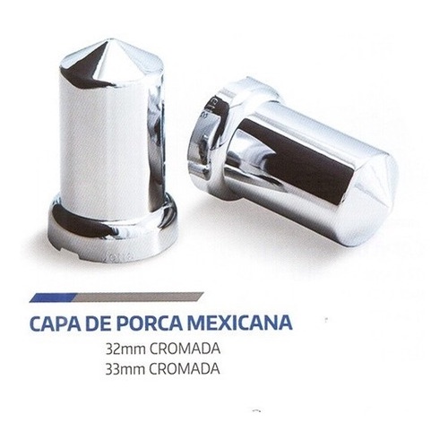 24 Pçs Capa Cromada Parafuso Roda Mexicana Caminhão 27mm