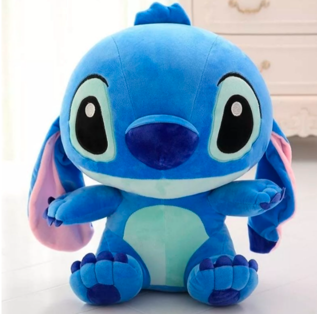 Lilo e Stitch de Pelúcia Importado Disney Angel Azul e Rosa Fofo Dormir Brinquedo Crianças Presente Mães Pais Família