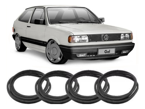 Kit Borracha Parabrisa Vidro Vigia Lateral Fixo Gol Quadrado
