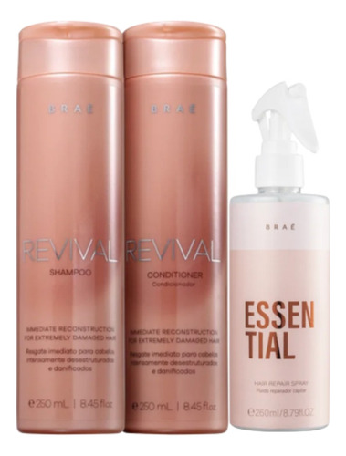 Braé Kit Revival - Shampoo, Condicionador E Essential