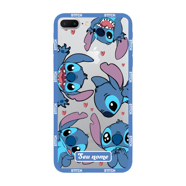 Capinha para iPhone 7 Plus Anti Impacto Personalizada - Lilo e Stitch - Stiti Transparente com nome em Oferta na Shopee