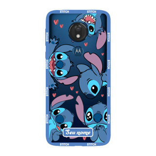 Capinha para Moto G7 Power Anti Impacto Personalizada - Lilo e Stitch - Stiti Transparente com nome em Oferta na Shopee