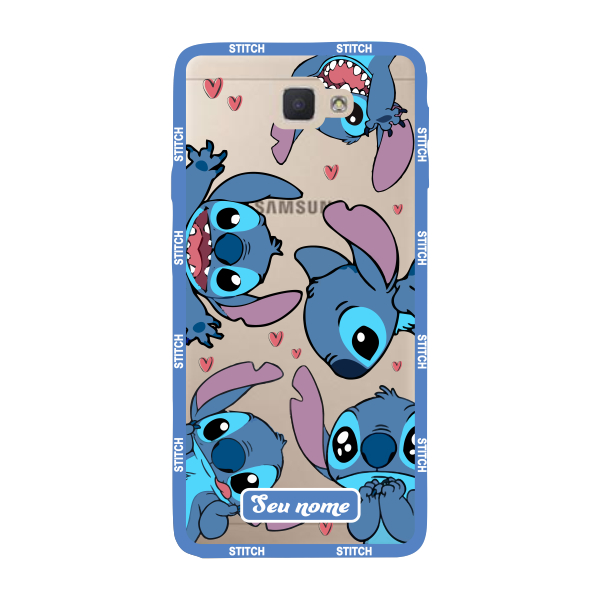 Capinha para Samsung J7 Prime 2 Anti Impacto Personalizada - Lilo e Stitch - Stiti Transparente com nome
