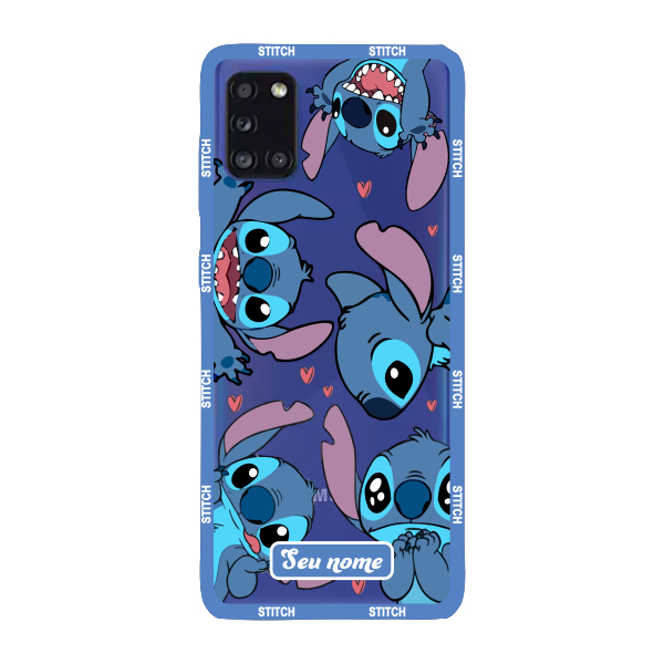 Capinha para Samsung A31 Anti Impacto Personalizada - Lilo e Stitch - Stiti Transparente com nome em Oferta na Shopee