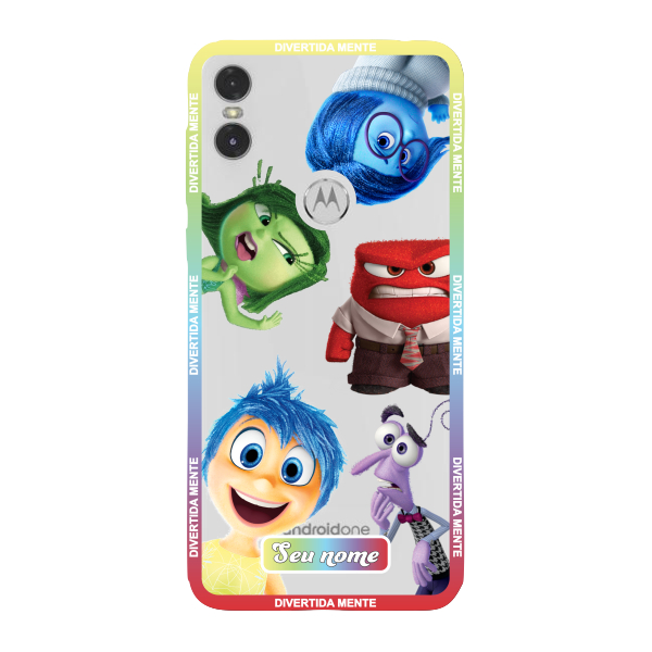 Capinha para Moto One Anti Impacto Personalizada - Divertidamente - Divertida Mente Transparente com nome