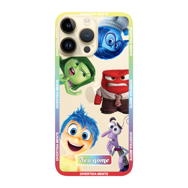 Capinha para iPhone 14 Pro Max Anti Impacto Personalizada - Divertidamente - Divertida Mente Transparente com nome