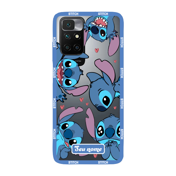 Capinha para Xiaomi RedMi 10 Prime Anti Impacto Personalizada - Stitch - Stiti Transparente com nome