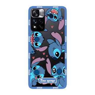 Capinha Xiaomi RedMi Note 11 Pro+ Plus Anti Impacto Personalizada Stitch Stiti Transparente com nome em Oferta na Shopee