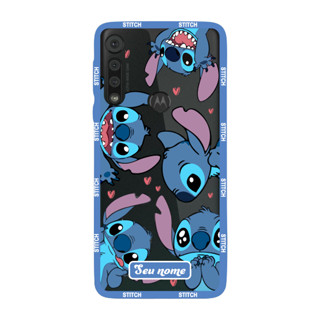 Capinha para Moto G8 Play Anti Impacto Personalizada - Lilo e Stitch - Stiti Transparente com nome em Oferta na Shopee