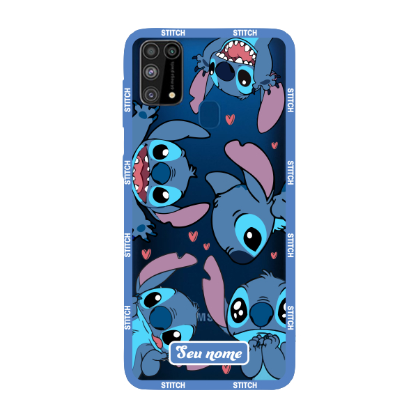 Capinha para Samsung M21s Anti Impacto Personalizada - Lilo e Stitch - Stiti Transparente com nome
