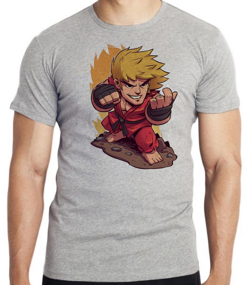 camiseta blusa Ken Street Fighter  Blusa criança infantil juvenil adulto camisa todos tamanhos