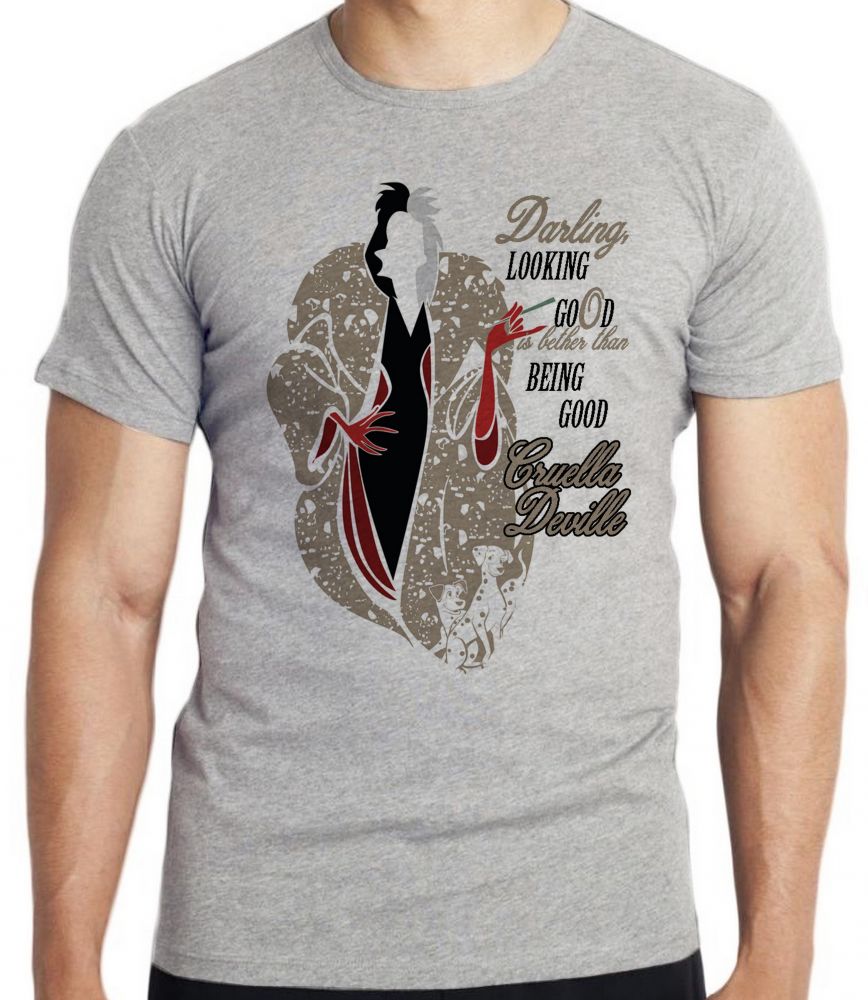 camiseta blusa Cruella Deville Blusa criança infantil juvenil adulto camisa todos tamanhos