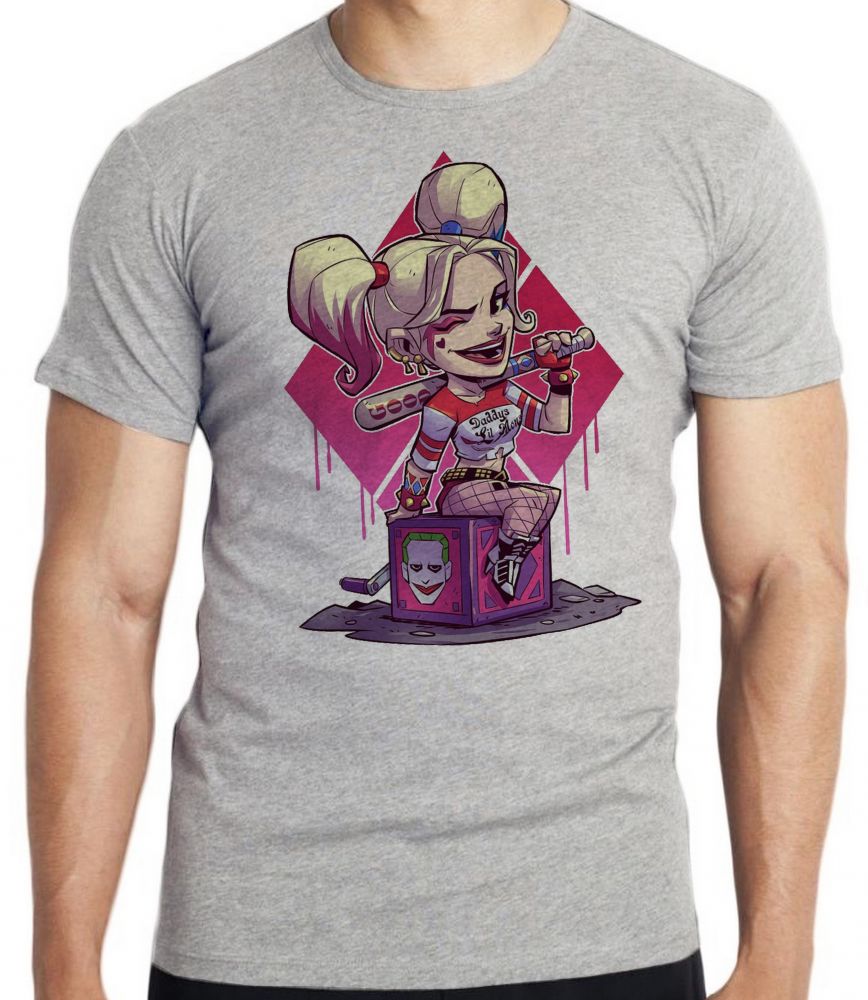 camiseta blusa Arlequina Coringa desenho Blusa criança infantil juvenil adulto camisa todos tamanhos