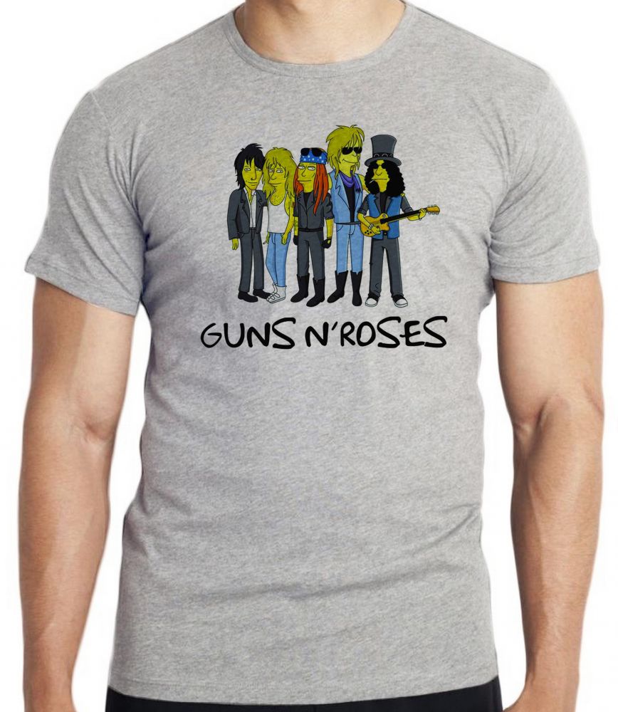 camiseta blusa Simpsons Guns in Roses Blusa criança infantil juvenil adulto camisa tamanhos