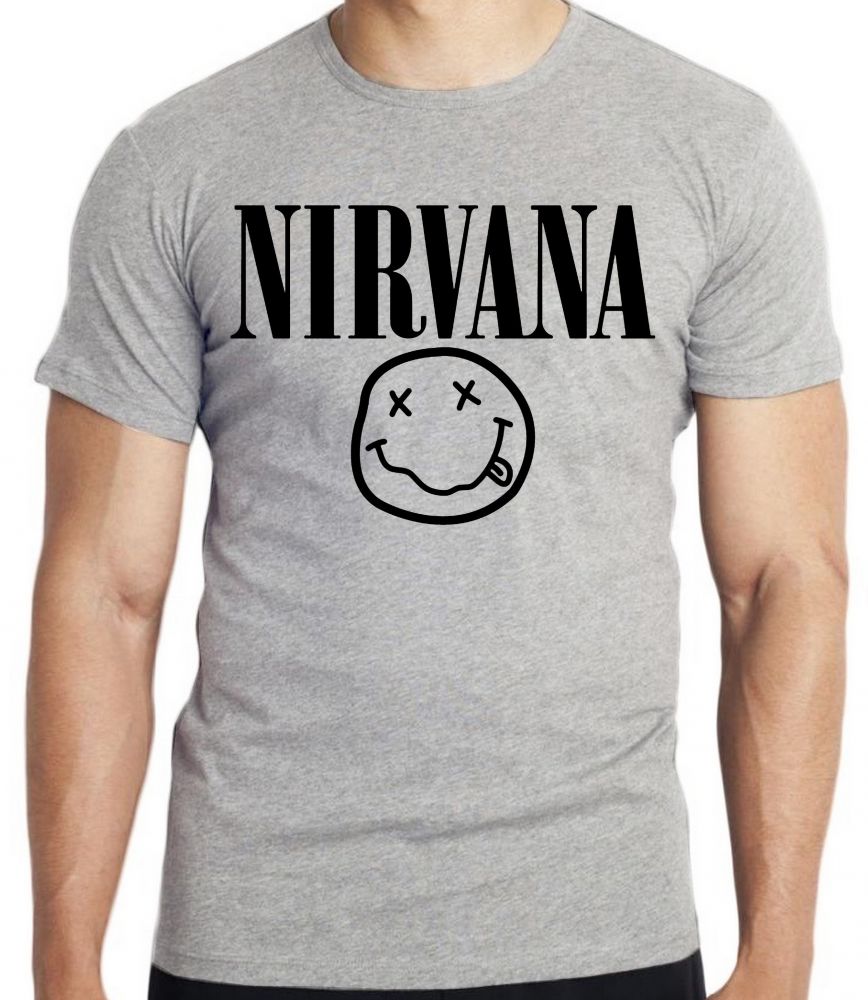 camiseta blusa Nirvana Carinha Blusa criança infantil juvenil adulto camisa tamanhos