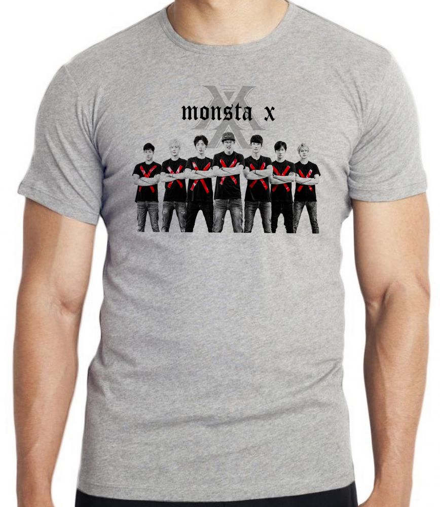 camiseta blusa monsta x bts Blusa criança infantil juvenil adulto camisa tamanhos