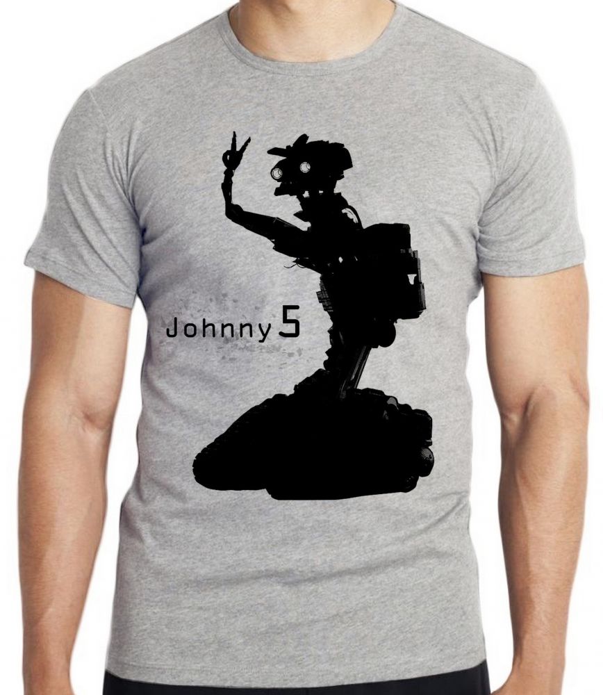 camiseta blusa Johnny 5 robô Blusa criança infantil juvenil adulto camisa tamanhos