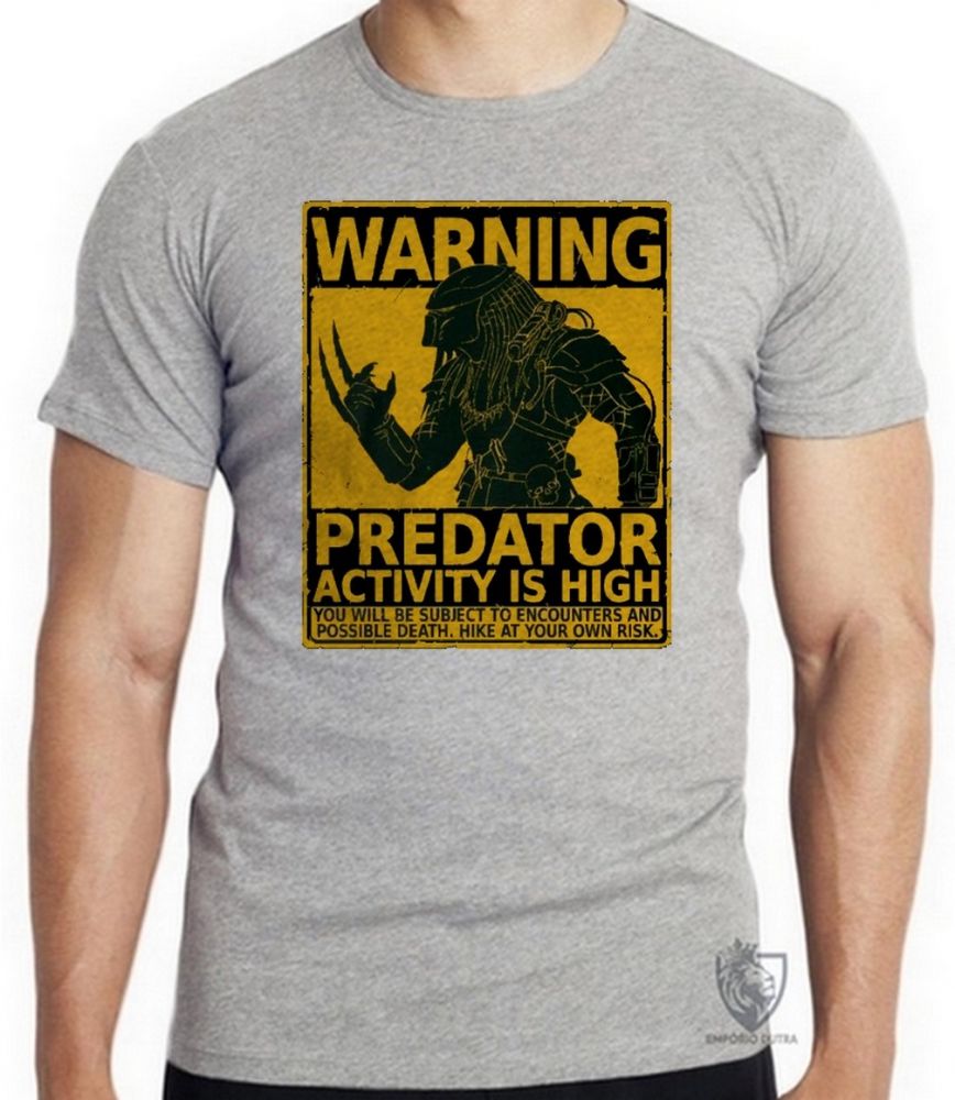 camiseta blusa  Predador cartaz Blusa criança infantil juvenil adulto camisa todos tamanhos