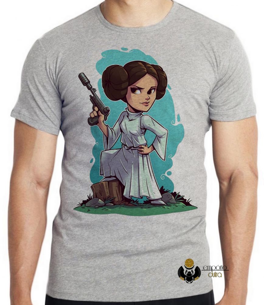 camiseta blusa Star Wars Mini Princesa Leia  Blusa criança infantil juvenil adulto camisa tamanhos