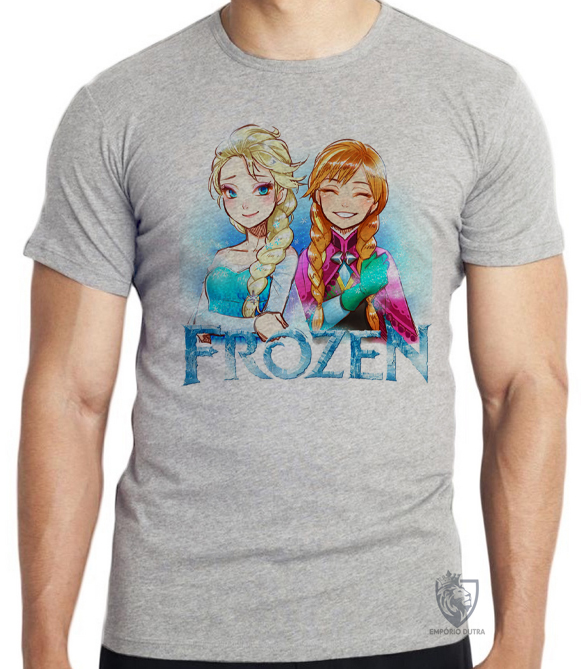 camiseta blusa Frozen Anna Elsa desenho Blusa criança infantil juvenil adulto camisa tamanhos
