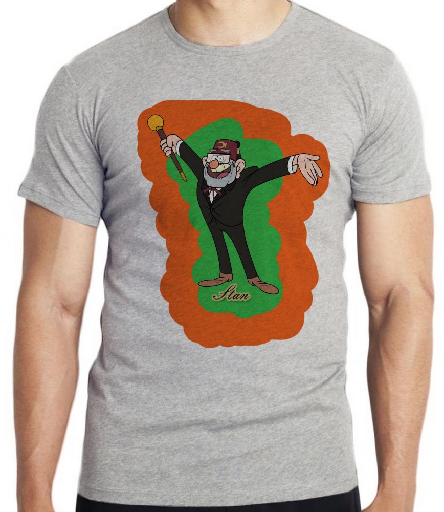 camiseta blusa  Gravity Falls  Tio Stan Blusa criança infantil juvenil adulto camisa tamanhos