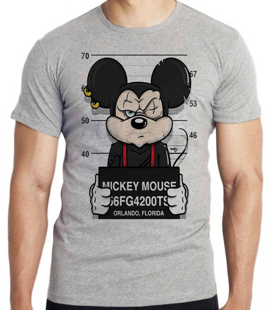 camiseta blusa Mickey prisão Blusa criança infantil juvenil adulto camisa tamanhos