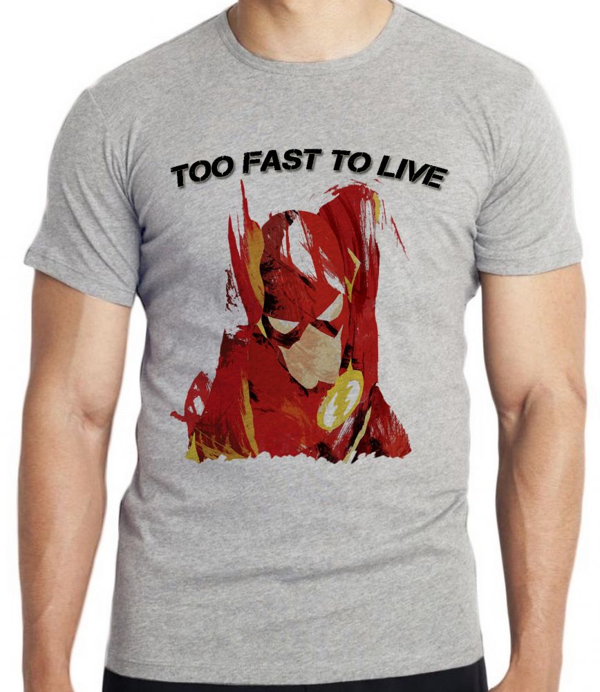 camiseta blusa Flash Too Fast to live  Blusa criança infantil juvenil adulto camisa tamanhos