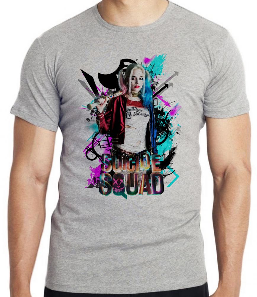 camiseta blusa Esquadrão Suicida Arlequina  Blusa criança infantil juvenil adulto camisa tamanhos