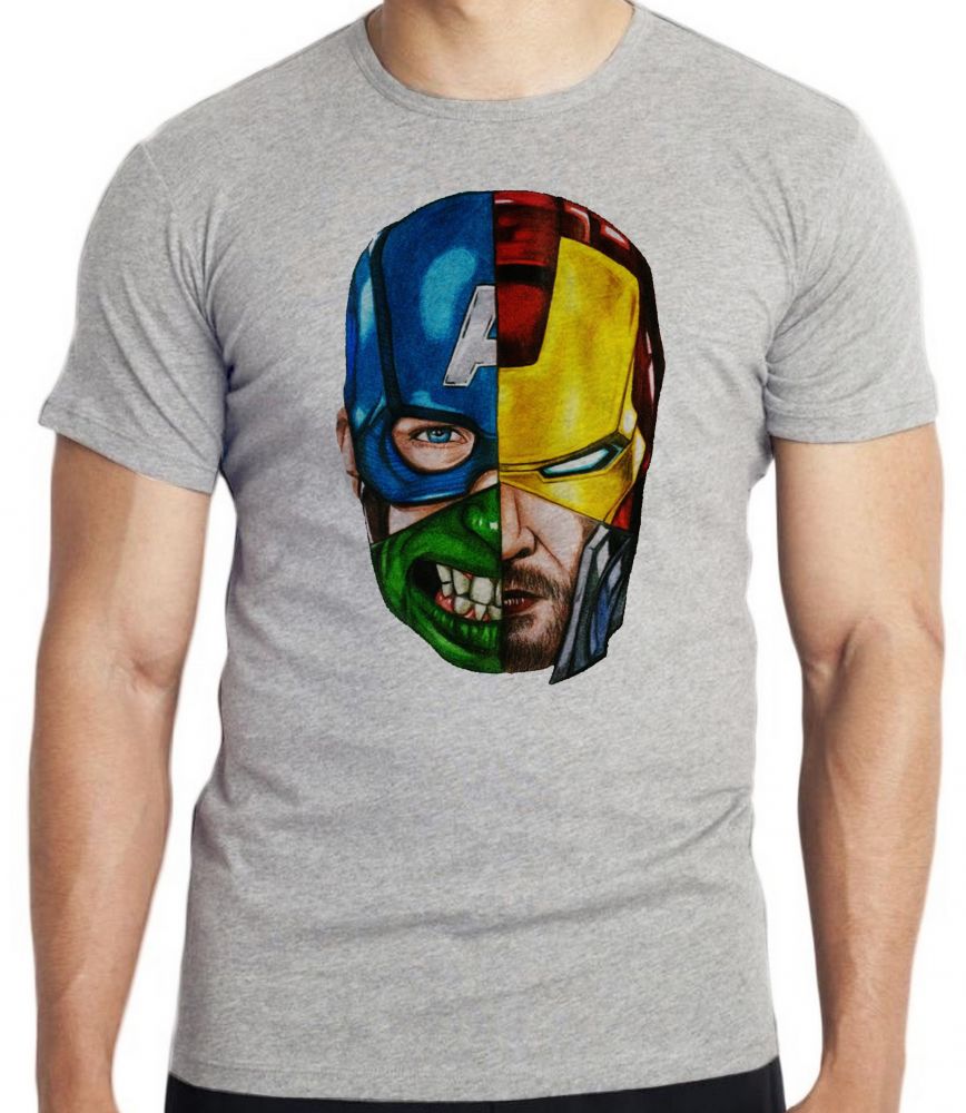 camiseta blusa  Vingadores cabeça Blusa criança infantil juvenil adulto camisa tamanhos